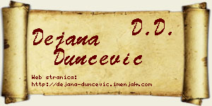 Dejana Dunčević vizit kartica